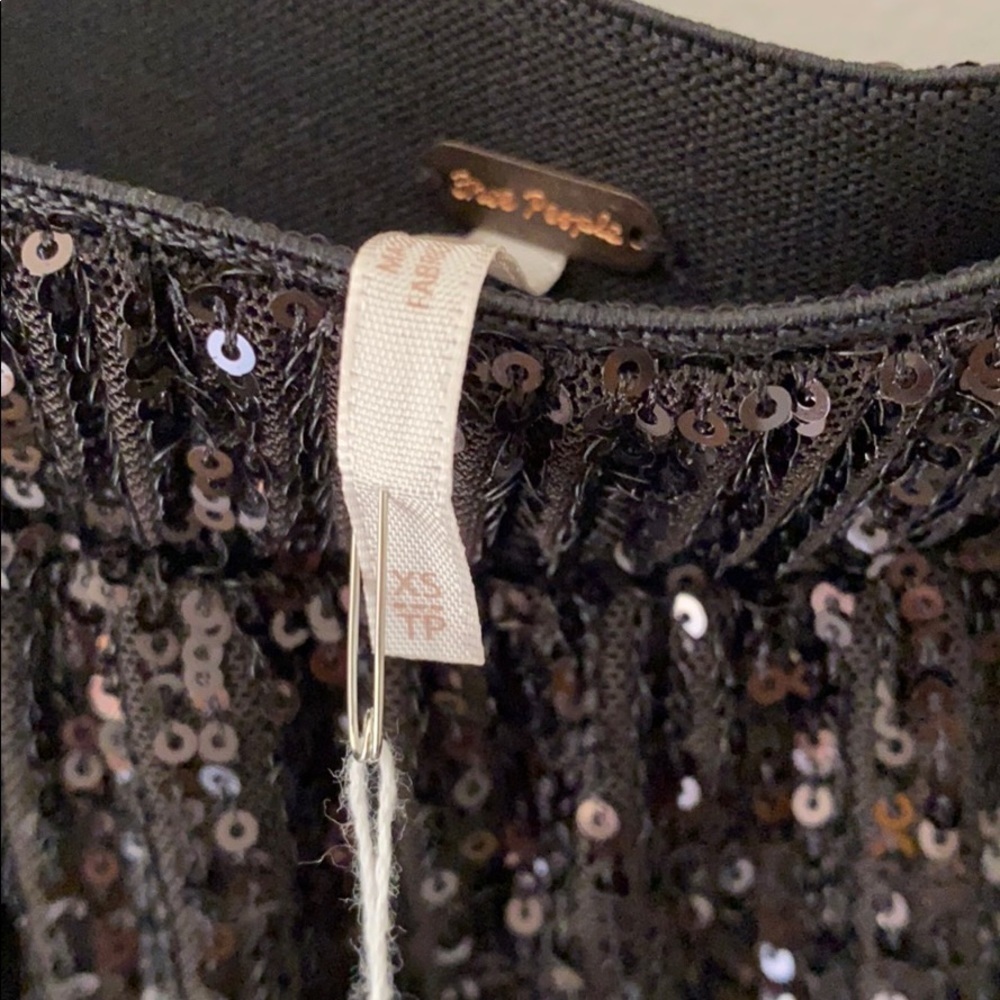 Free People Last Dance Black Sequin Skirt - Picture 4 of 5